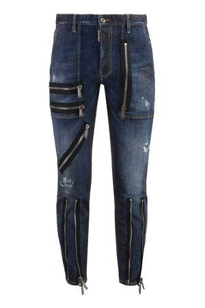 DSQUARED2 Men's Distressed Military Straight Leg Jeans for SS23