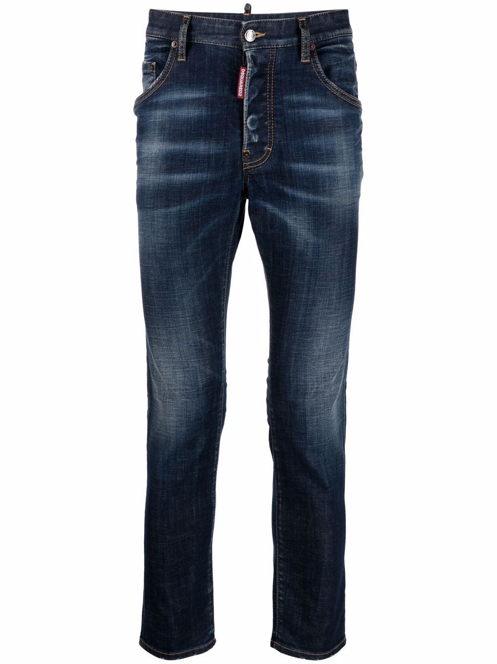 DSQUARED2 Navy Blue 5-Pocket Pants for Men - FW22 Collection