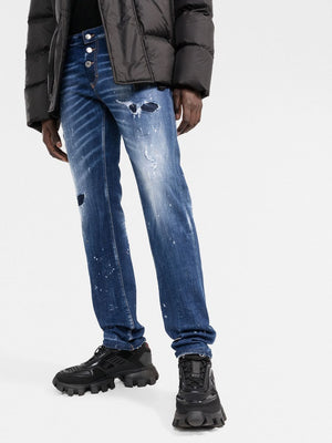 DSQUARED2 Men's Dark Blue 5-Pocket Pants for Fall/Winter 2024