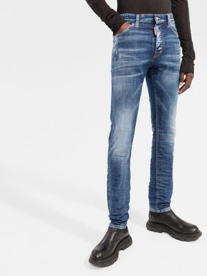 DSQUARED2 Men's Distressed Blue 5-Pocket Jeans for SS23