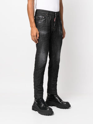 DSQUARED2 Men's Black 5-Pocket Pants for FW23