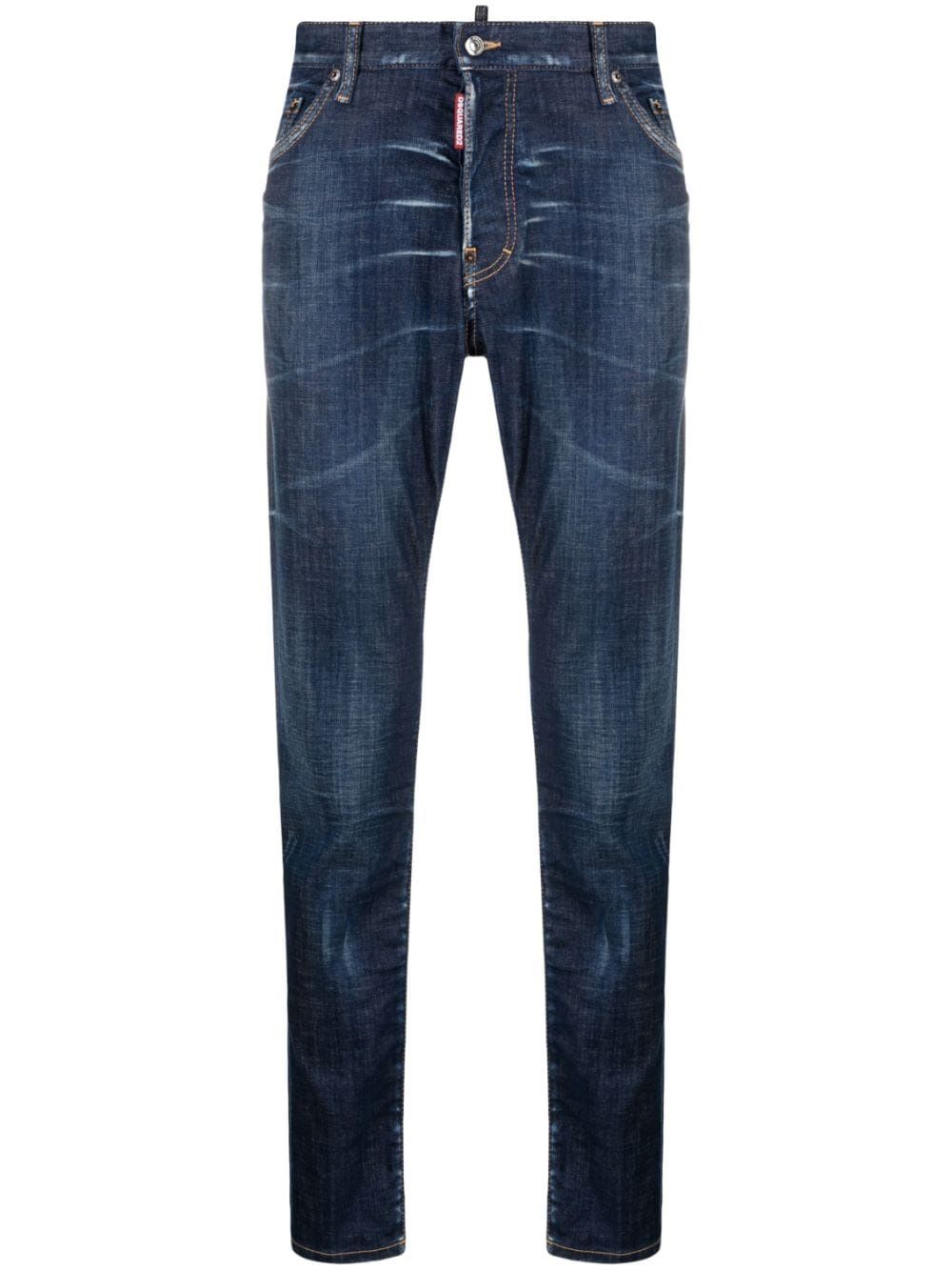 DSQUARED2 24SS Men's Blue Denim Straight Pants | Fashionable and Comfortable