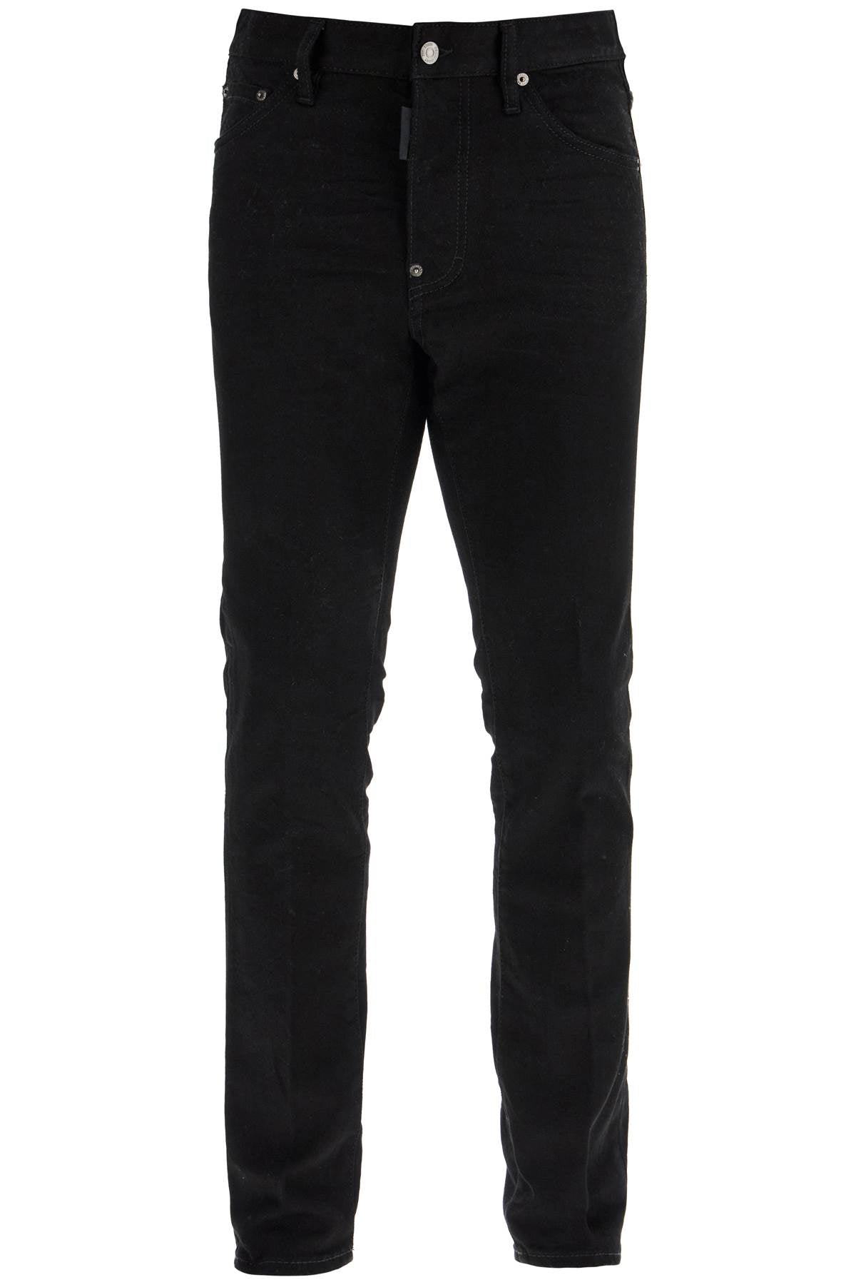 DSQUARED2 Slim Fit Black Cotton Jeans for Men