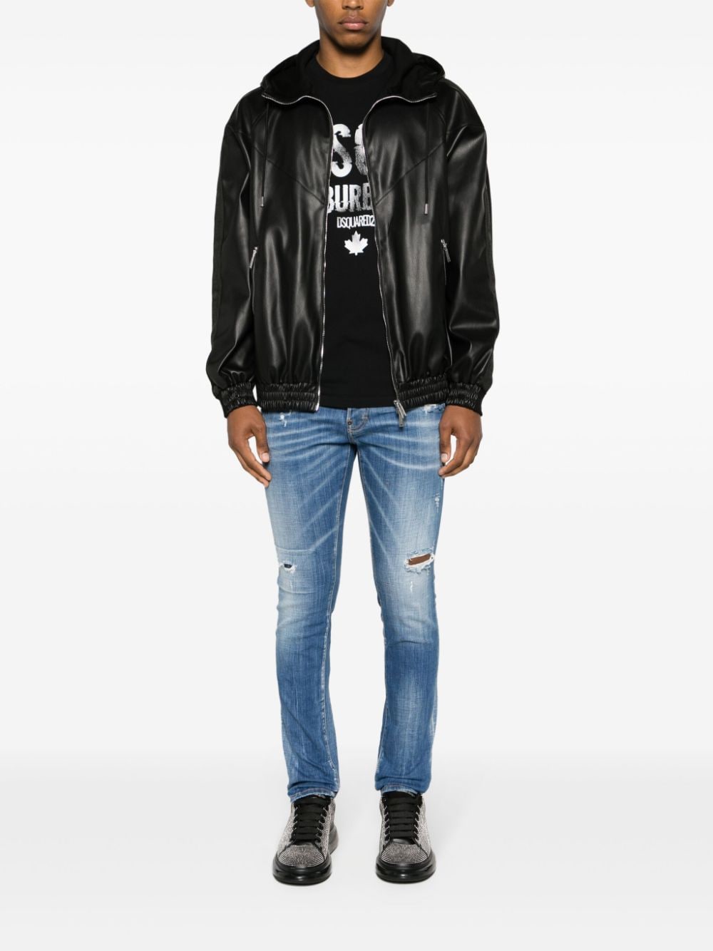 DSQUARED2 Cool Guy Skinny Jeans - Soft Ring-Spun Denim with a Distressed and Faded Finish