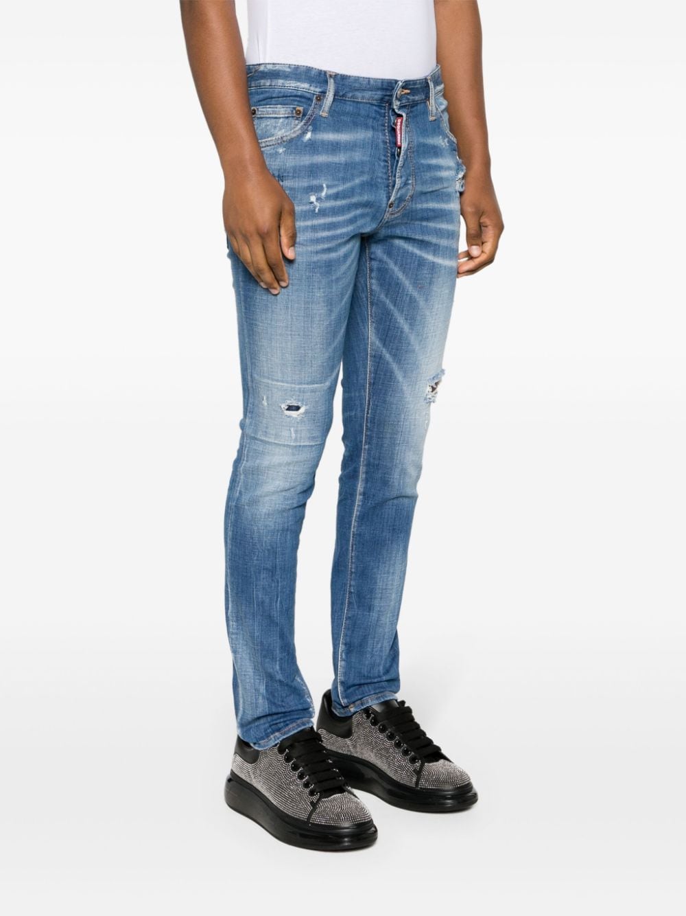 DSQUARED2 Cool Guy Skinny Jeans - Soft Ring-Spun Denim with a Distressed and Faded Finish