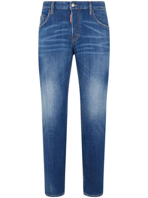 DSQUARED2 Indigo Blue Slim-Leg Jeans