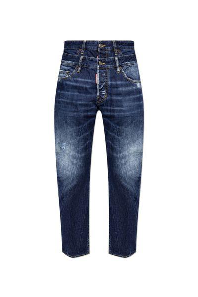 DSQUARED2 Navy Blue Cotton Denim Pants