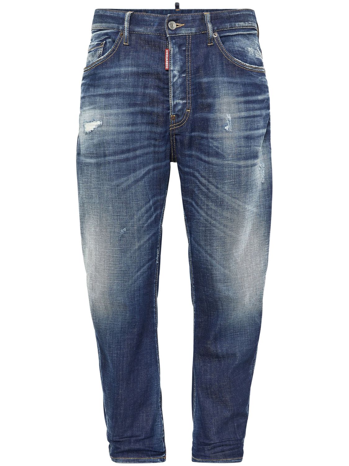 DSQUARED2 Mid-Rise Straight-Leg Jeans with Mini Logo Tag