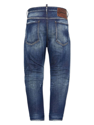 DSQUARED2 Mid-Rise Straight-Leg Jeans with Mini Logo Tag