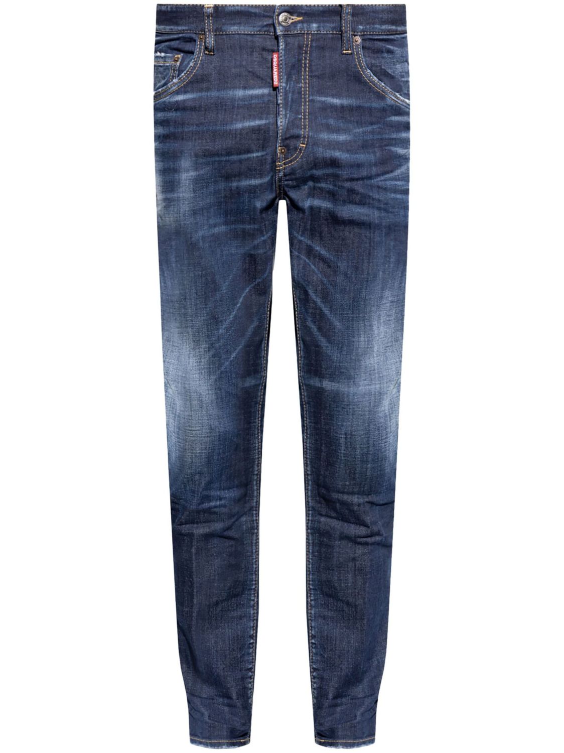 DSQUARED2 Logo-Patch Indigo Denim Jeans for Men