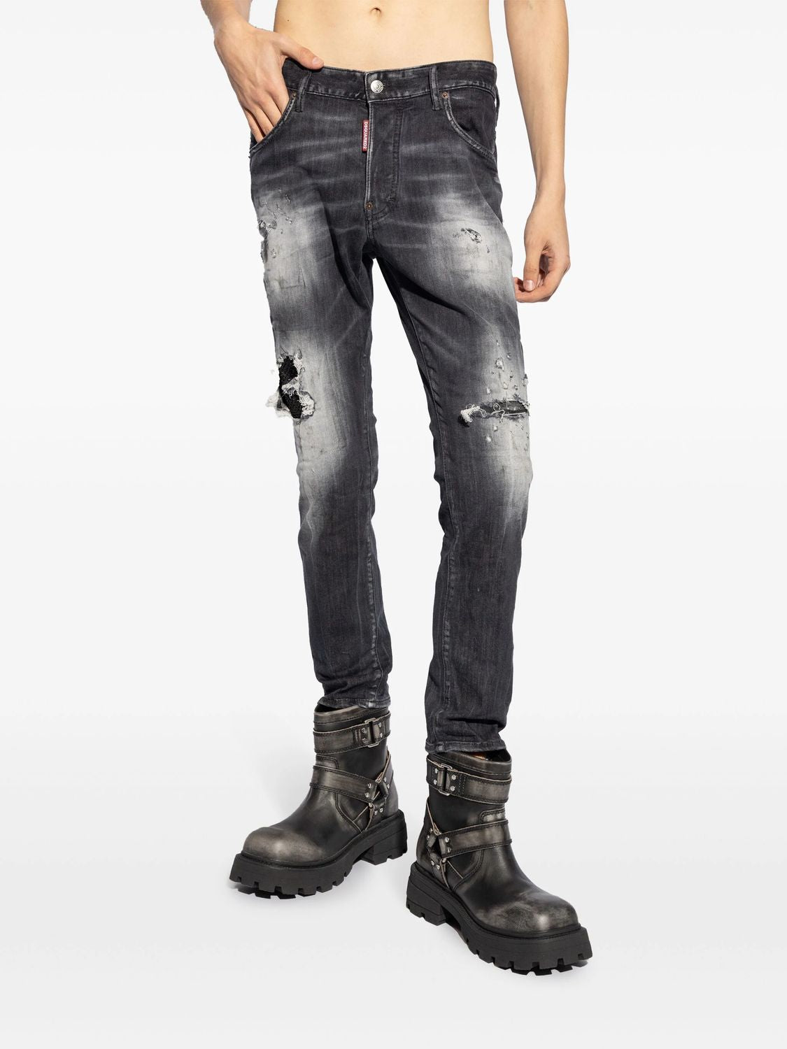 DSQUARED2 Distressed Straight-Leg Jeans for Men