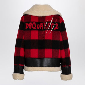 DSQUARED2 Urban Chic Red & Black Checkered Wool Jacket