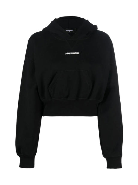 DSQUARED2 Mini Cropped Hoodie with Logo for Women