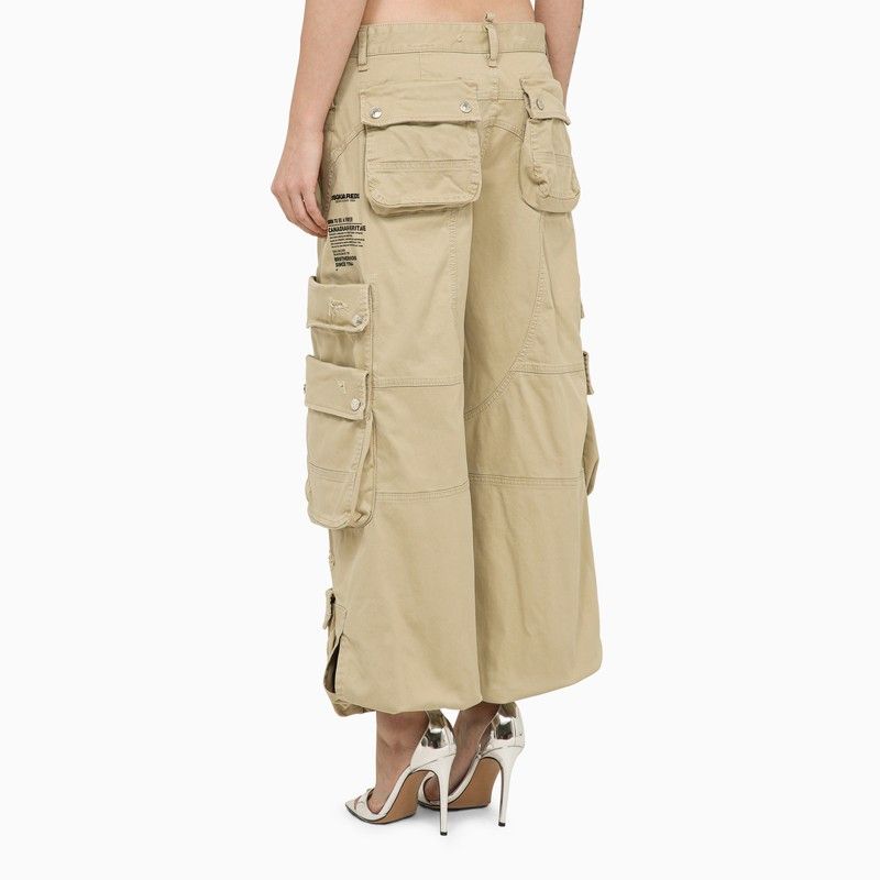 DSQUARED2 Beige Multi-Pocket Cargo Trousers for Women