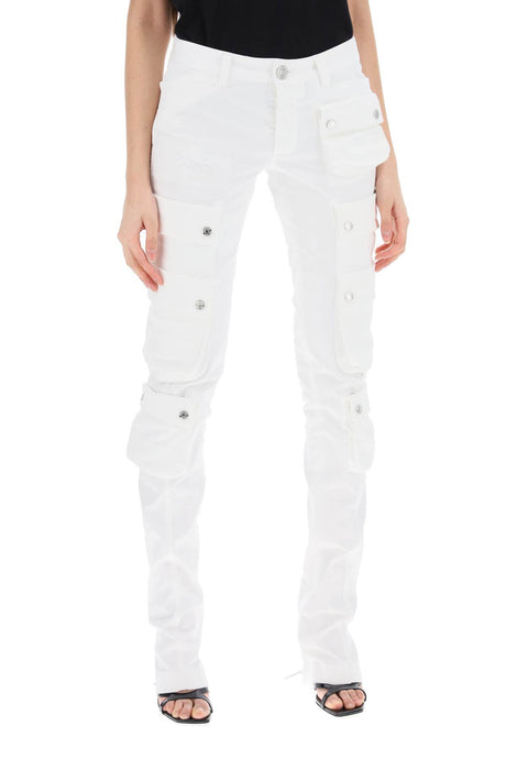 DSQUARED2 White Trumpet Cargo Pants for Women