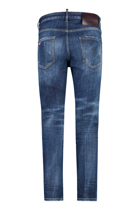 DSQUARED2 Cool Girl Straight Leg Jeans for Women - Distressed Blue Denim