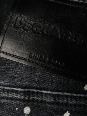 DSQUARED2 Roadie Black Distressed Bootcut Jeans