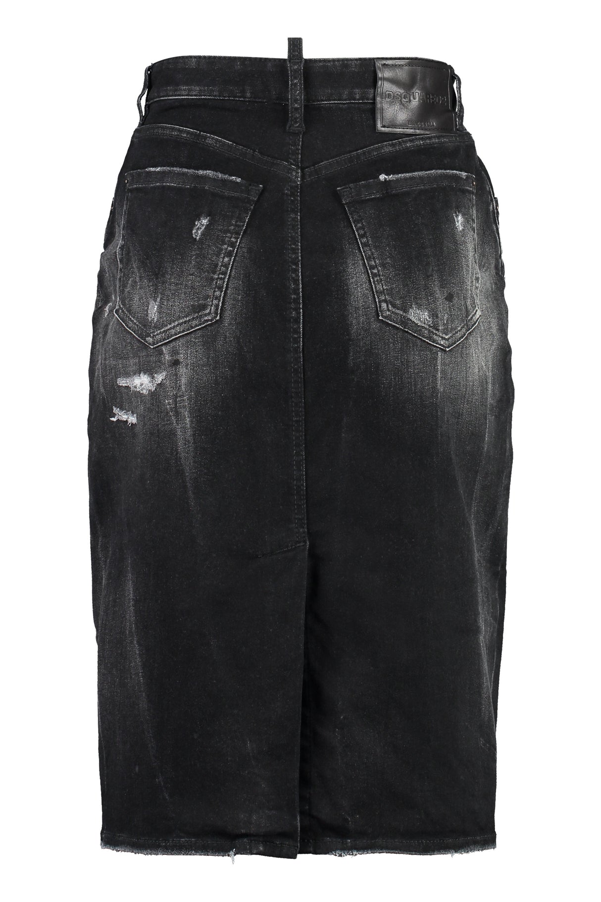 DSQUARED2 Edgy Black Denim Skirt - Women's Fashion for FW23