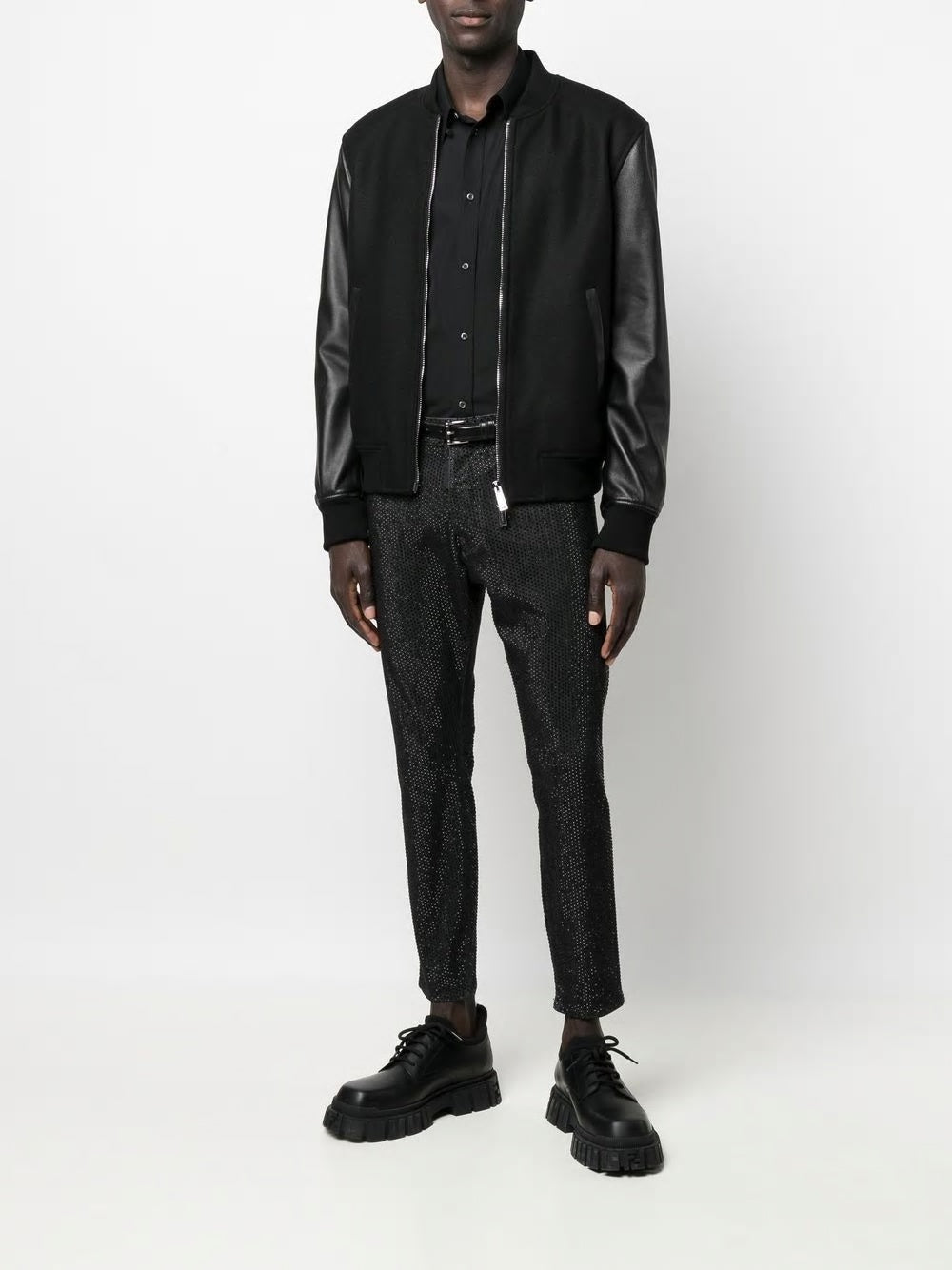 DSQUARED2 Black Wool Blend Men's Sports Jacket | FW22 Collection