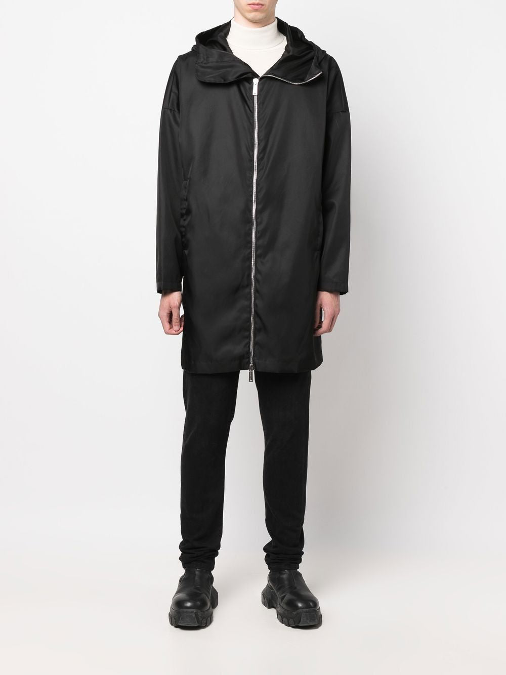 DSQUARED2 Men's Long Black Windbreaker for FW22