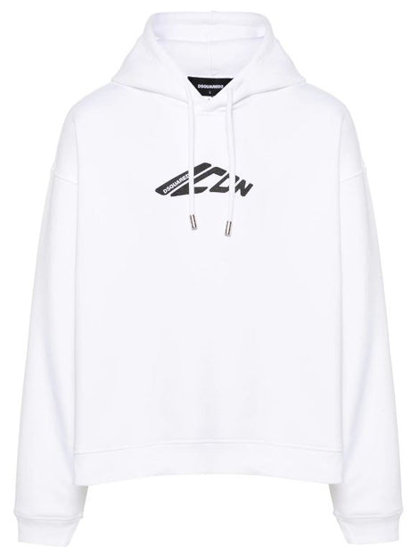 DSQUARED2 Classic Logo Hoodie in White - FW24 Collection