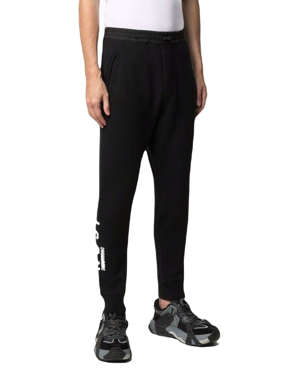 DSQUARED2 Black Cotton Joggers for Men