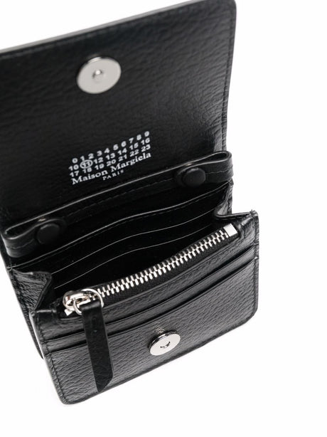 MAISON MARGIELA Elegant Black Leather Chain Wallet for Women - SS24 Season Edition