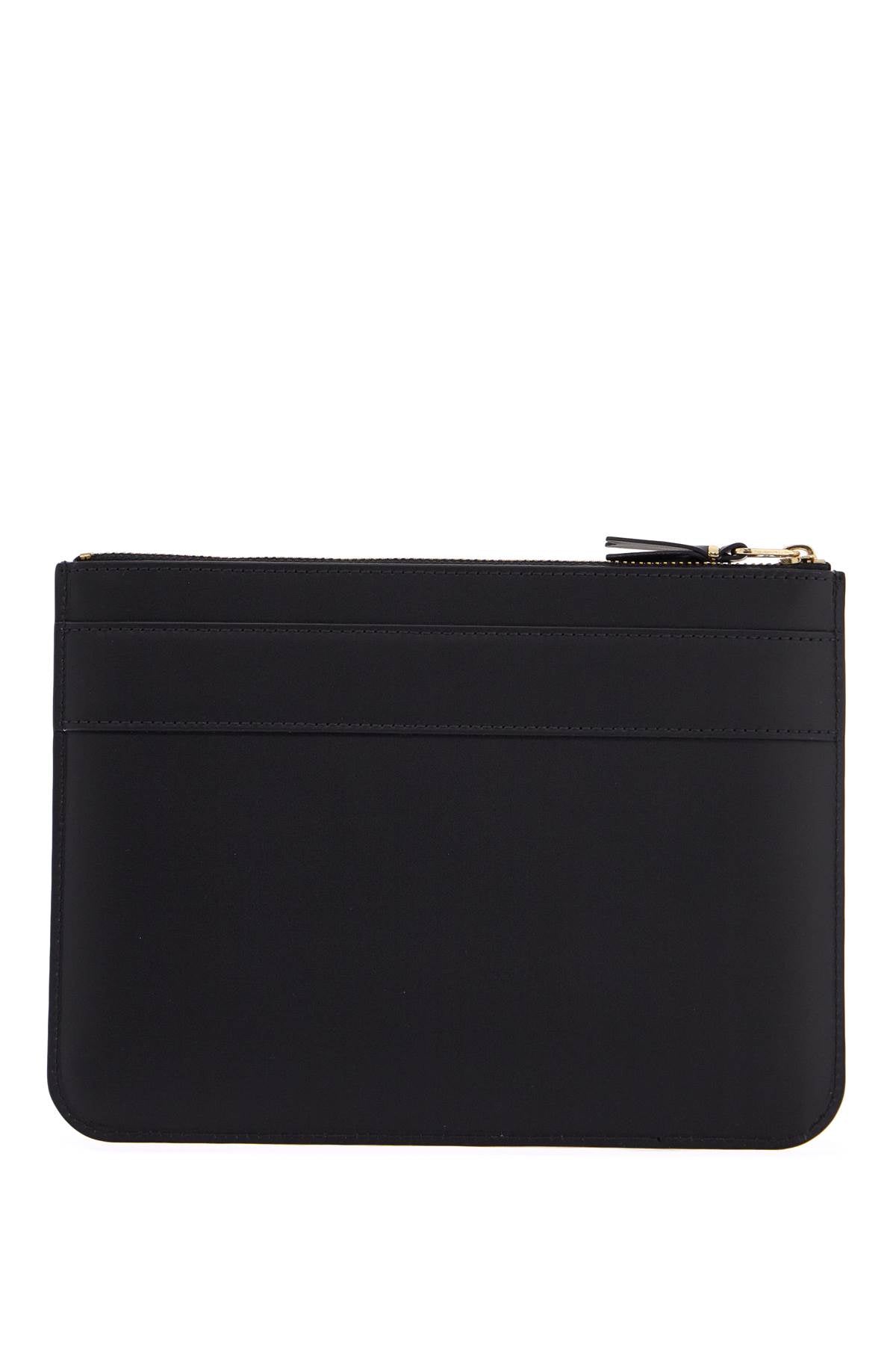 COMME DES GARÇONS WALLET Unisex Mini Black Leather Wallet with Bow