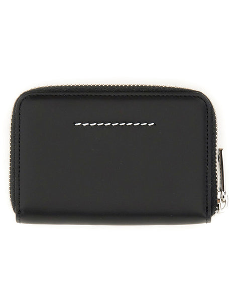 MM6 MAISON MARGIELA Mini Leather Wallet with Logo