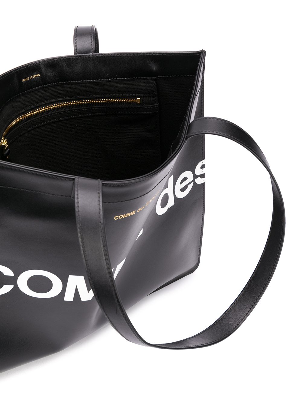 COMME DES GARÇONS PLAY Logo Print Leather Tote Handbag