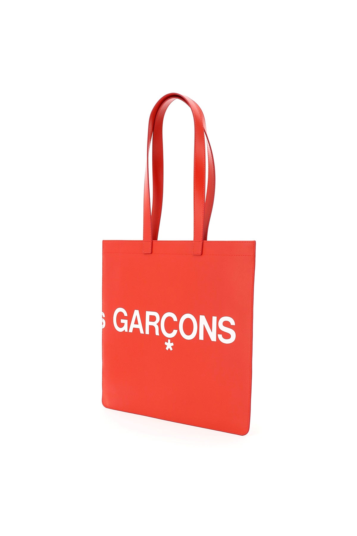 COMME DES GARÇONS PLAY Logo Print Leather Tote Handbag