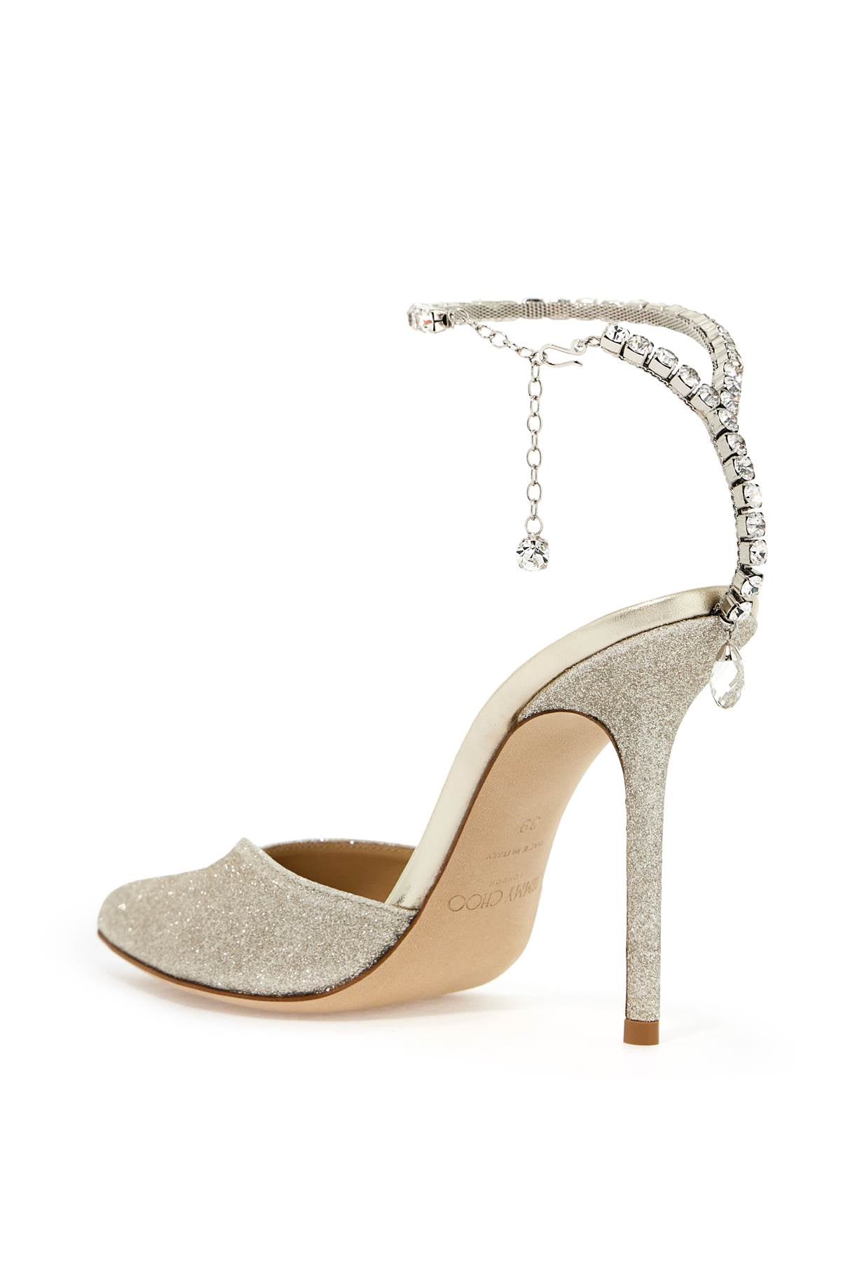 JIMMY CHOO Sparkle in Style with these Silver Embellished Pumps for Women