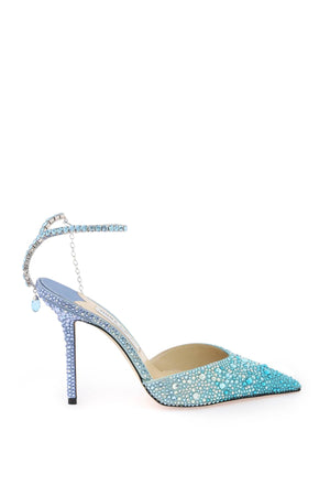 JIMMY CHOO Peacock Blue Crystal Pumps - FW23 Collection