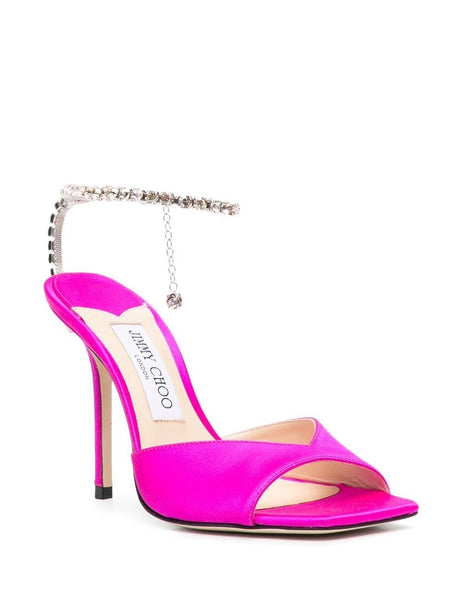 Fuchsia Rhinestone Sandals by Jimmy Choo for Women