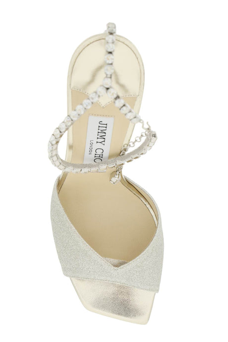 JIMMY CHOO Sparkle with Glamour in These Gold Sandals for Women