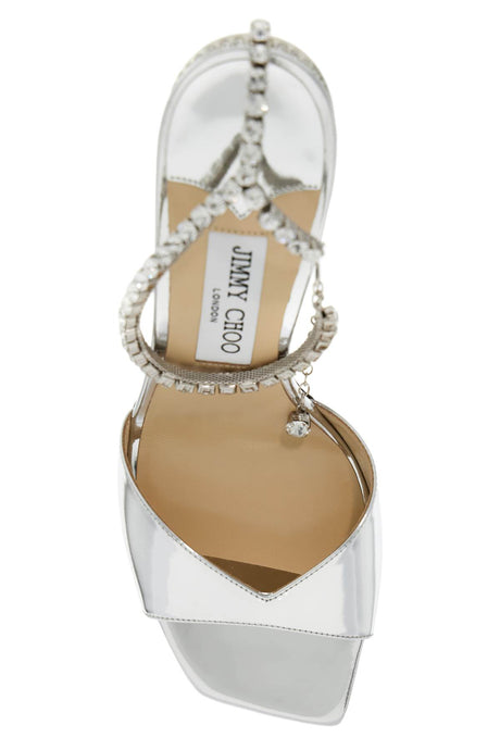 JIMMY CHOO Glamourous Silver Sandals for Women