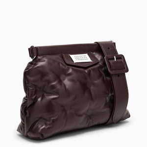 MAISON MARGIELA Chic Bordeaux Quilted Leather Mini Handbag with Adjustable Strap - SS24