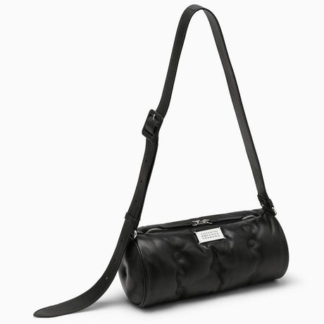 MAISON MARGIELA Sleek and Chic: Luxurious Black Leather Shoulder Bag for Glamorous Women