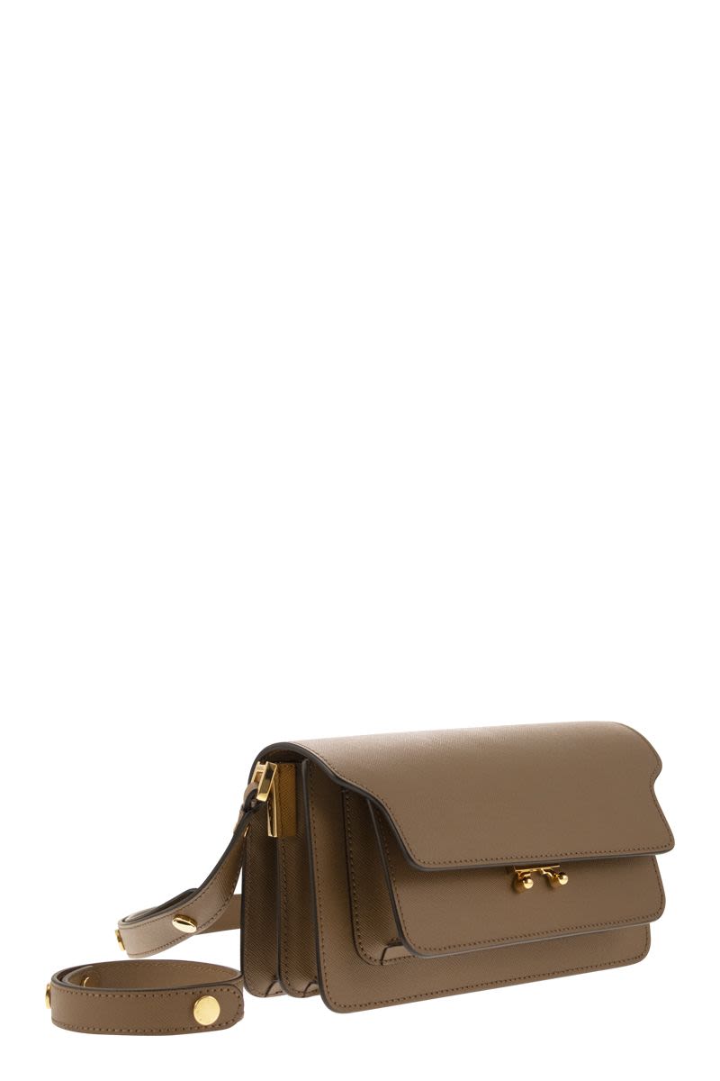 MARNI Sculptural Leather Trunk Handbag for Women - Perfect for Everyday Looks