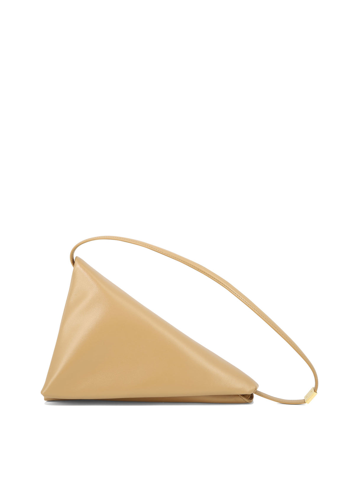 MARNI Beige Leather Shoulder Bag: SS24 Collection