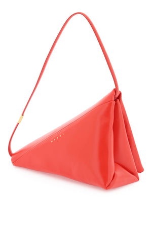 MARNI Red Leather Triangle Handbag for Women | FW23 Collection