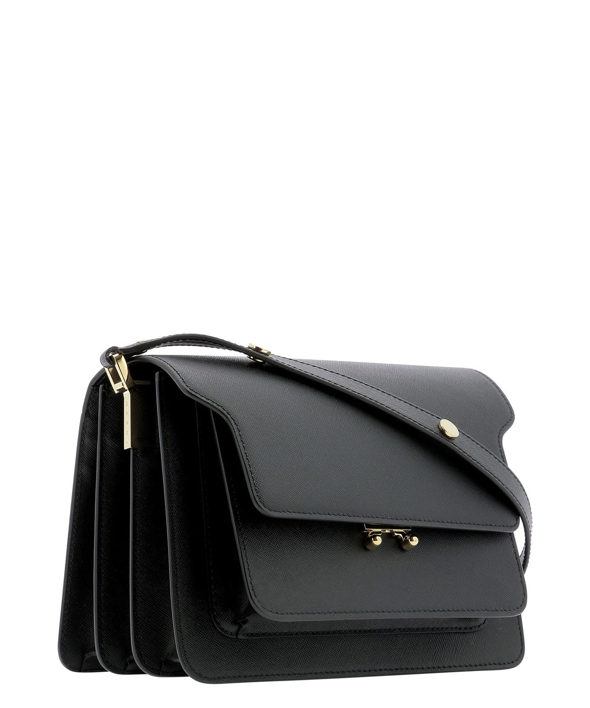 MARNI Sophisticated Black Leather Shoulder Bag for Women