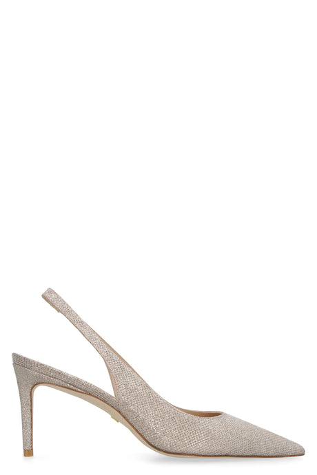 STUART WEITZMAN Feminine Sling Back Heels in Poudre for Fall/Winter 2023