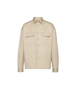 PRADA Beige Chino Shirt for Men - SS24 Collection