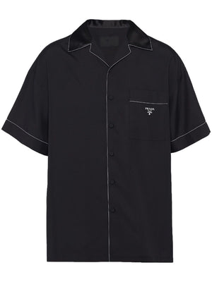 PRADA Luxurious Black Silk Shirt for Men - SS24 Collection
