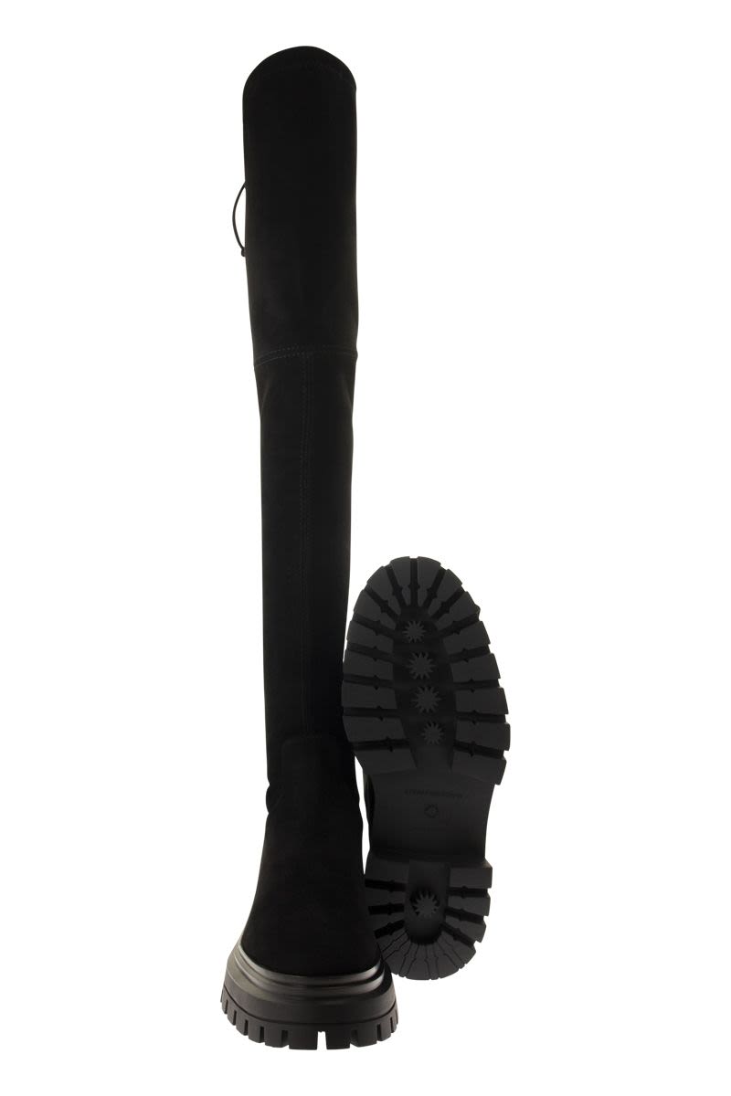 STUART WEITZMAN Stunning Black Suede Knee-High Boots for Women