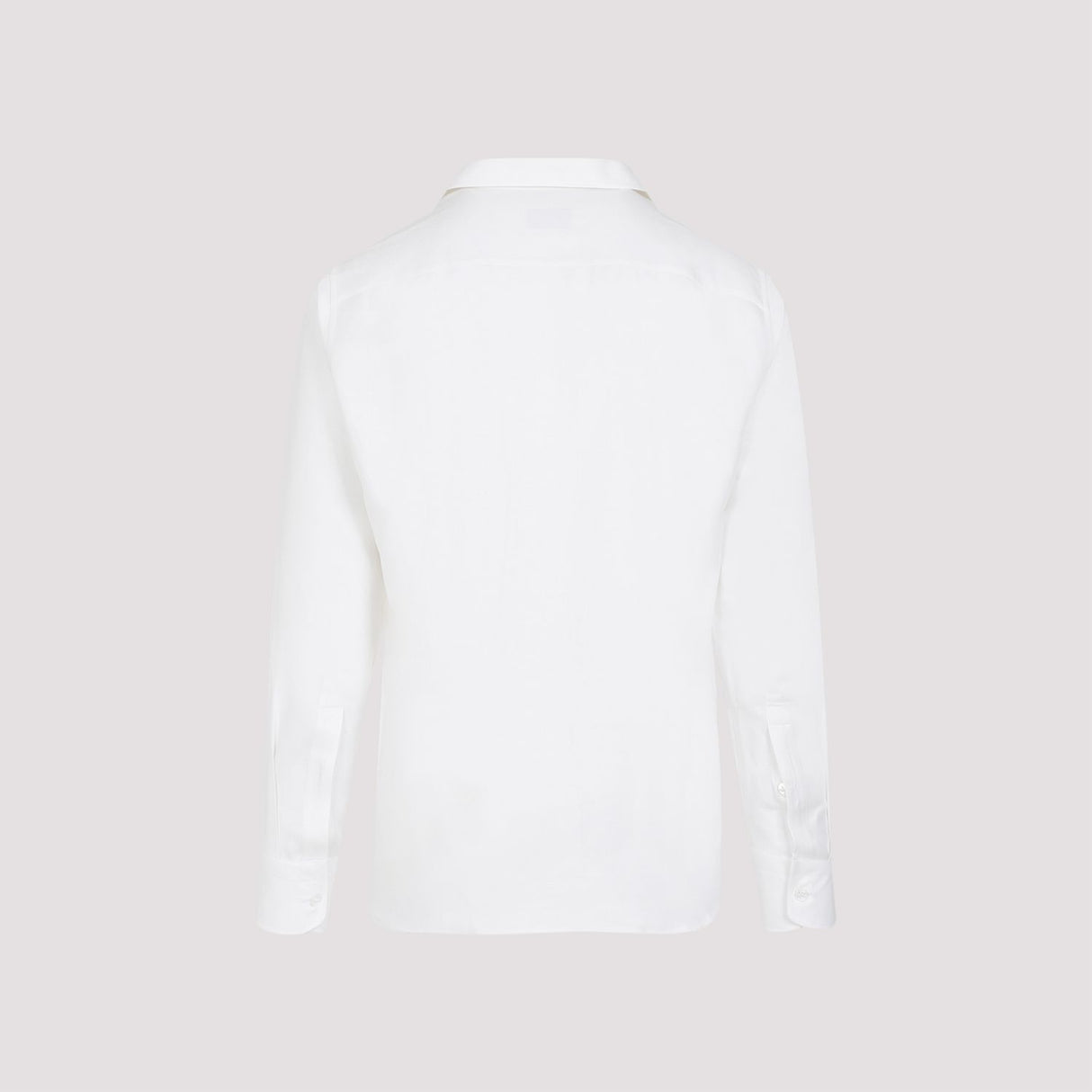 BRIONI Classic White Shirt with Cotton, Silk, and Linen Blend for Men