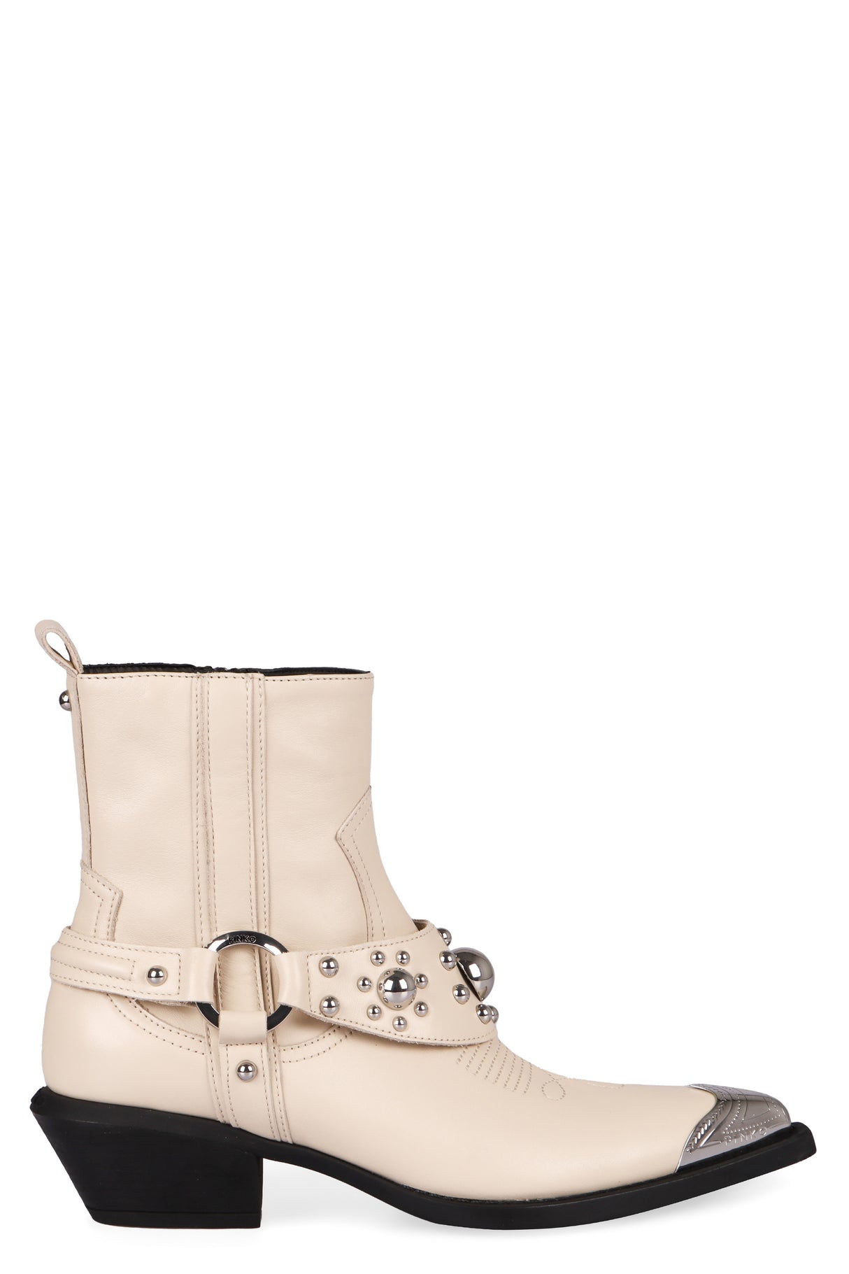 PINKO Western-Style Leather Boots for Women