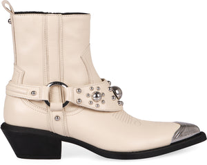 PINKO Western-Style Leather Boots for Women