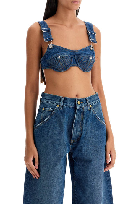 Áo Ngực Denim Overall - Kích Cỡ 36